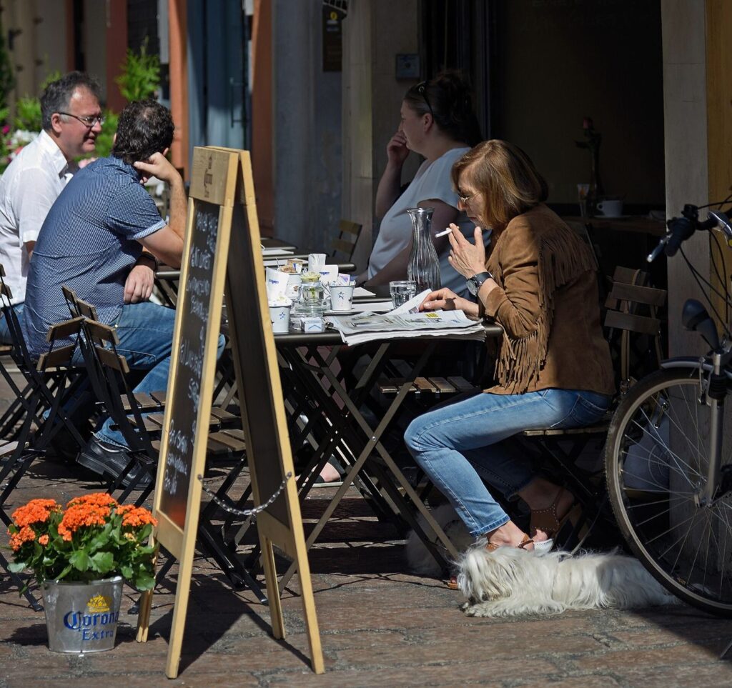 A person reading a newspaper