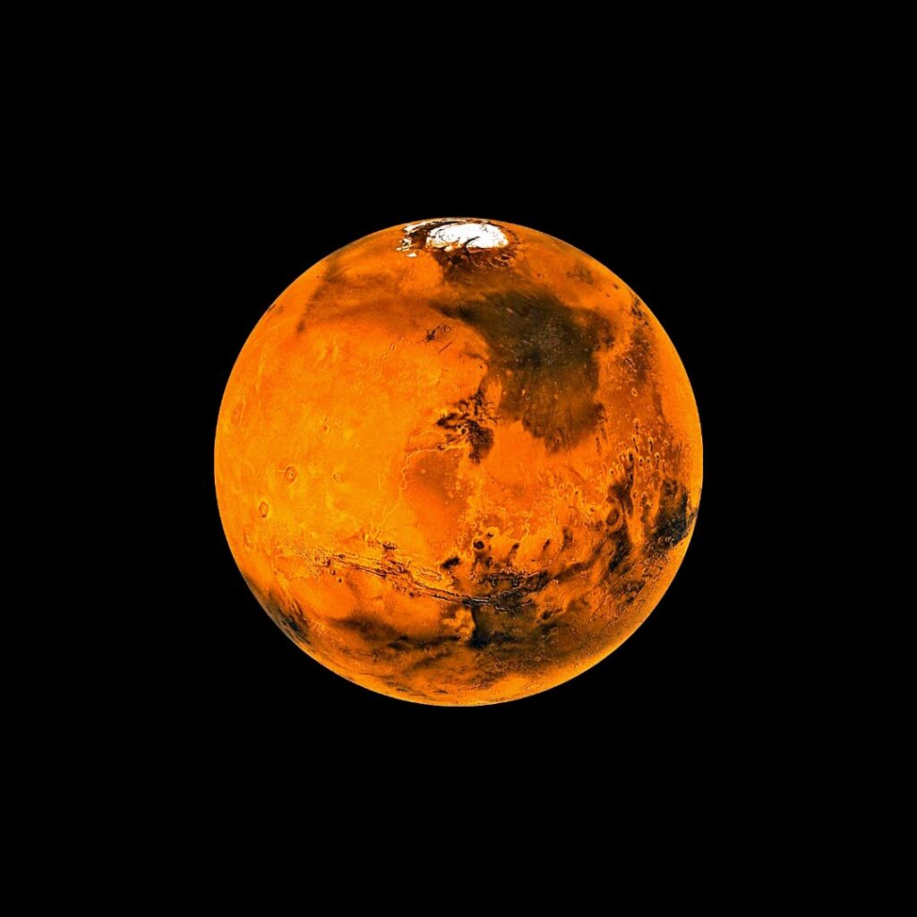 The red surface of Mars photographed by a rover